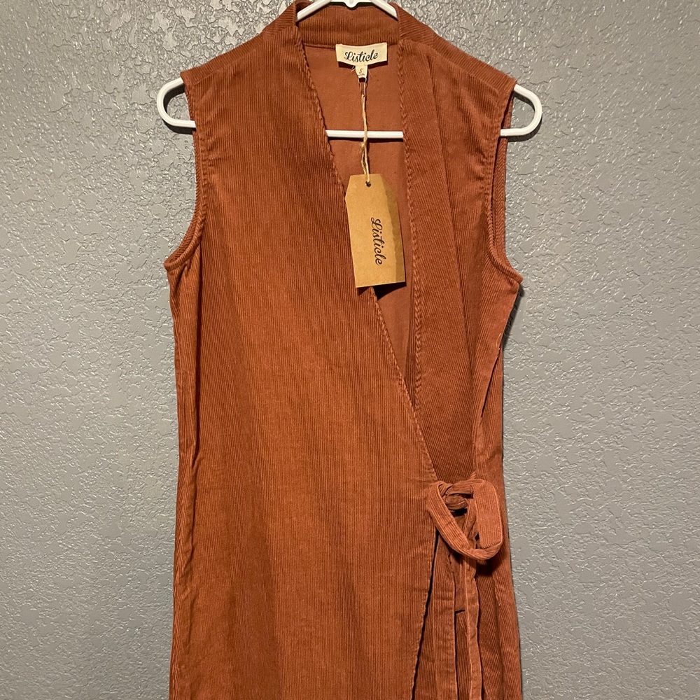 Wrap Corduroy Dress/Vest